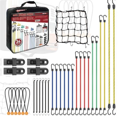 EBC{2}} ست طناب بانجی الاستیک سنگین 340P 34PCS با کیسه PVC